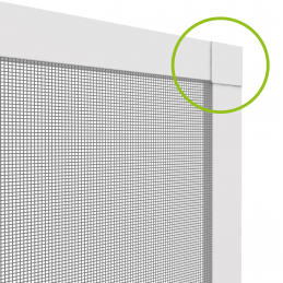 Insektenschutz-Spannrahmen aus Aluminium für Fenster | 100x120 cm | weiß