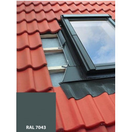 Eindeckrahmen für Dachfenster | 78x118 cm (660x1180 mm) | grau | für Profil Bedachung