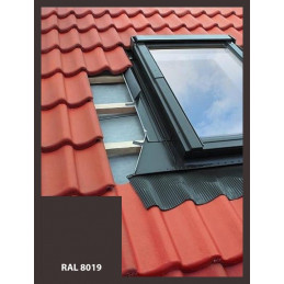 Eindeckrahmen für Dachfenster, Dachausstieg| 55x78 cm (550x780 mm) | braun | für Profil Bedachung