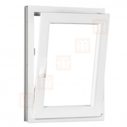 Kunststofffenster | 50 x 70 cm (500 x 700 mm) | weiß | Dreh-Kipp-Fenster | rechts 
