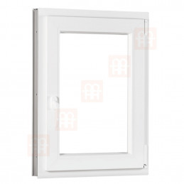 Kunststofffenster DREH/KIPP LINKS Breite 050-075 AFG AV9000 5-Kammer Weiß 