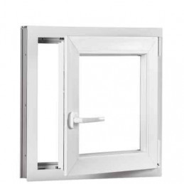 Kunststofffenster | 120x120 cm (1200x1200 mm) | weiß | Dreh-Kipp-Fenster | rechts | 6 Kammern