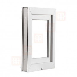 Kunststofffenster | 140x140 cm (1400x1400 mm) | weiß | Zweiflügelige ohne Pfosten | rechts 