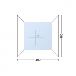 Kunststofffenster | 40x40 cm (400x400 mm) | weiß | festverglast (kann nicht geöffnet werden)