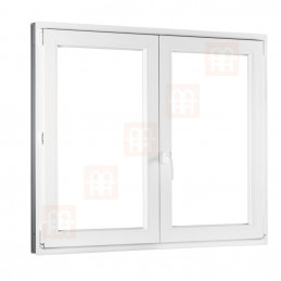 Kunststofffenster | 150x120 cm (1500x1200 mm) | weiß | Zweiflügelige ohne Pfosten | rechts | 3-FACH VERGLASUNG