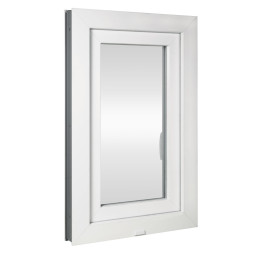 Kunststofffenster | 70 x 90 cm (700 x 900 mm) | weiß | Dreh-Kipp-Fenster | rechts