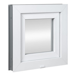 Kunststofffenster | 50x50 cm (500x500 mm) | weiß | Kipp-Fenster | 3-FACH VERGLASUNG