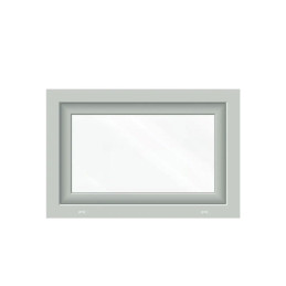 Weißes Kunststoff-Kippfenster 800 × 500 mm (80 × 50 cm) für Nebenräume Aplast 60