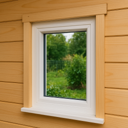 Weißes Kunststoff-Kippfenster 600 × 400 mm (60 × 40 cm) für Nebenräume Aplast 60