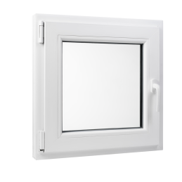 Anthrazit/weiße Kunststoff-Kippfenster 900 × 900 mm (90 × 90 cm) für Nebenräume Aplast 60