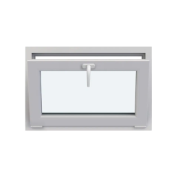 Anthrazit/weißes Kunststoff-Kippfenster 600 × 400 mm (60 × 40 cm) für Nebenräume Aplast 60