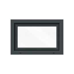 Anthrazit/weißes Kunststoff-Kippfenster 800 × 500 mm (80 × 50 cm) für Neben- und Technikräume