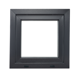 Anthrazit/weiße Kunststoff-Kippfenster 500 × 500 mm (50 × 50 cm) für Nebenräume Aplast 60