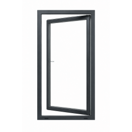 Anthrazit/weiße Kunststoff-Kippfenster 600 × 900 mm (60 × 90 cm) für Nebenräume Aplast 60