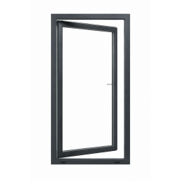 Anthrazit/weiße Kunststoff-Kippfenster 600 × 900 mm (60 × 90 cm) für Nebenräume Aplast 60