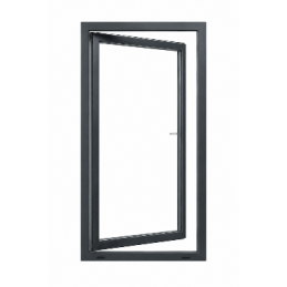 Anthrazit/weiße Kunststoff-Kippfenster 600 × 900 mm (60 × 90 cm) für Nebenräume Aplast 60