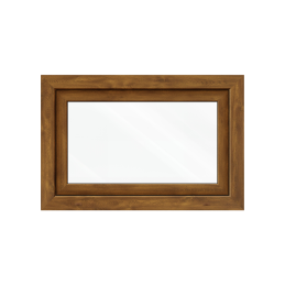 Goldene Eiche/weißes Kunststoff-Kippfenster 600 × 400 mm (60 × 40 cm) für Nebenräume Aplast 60